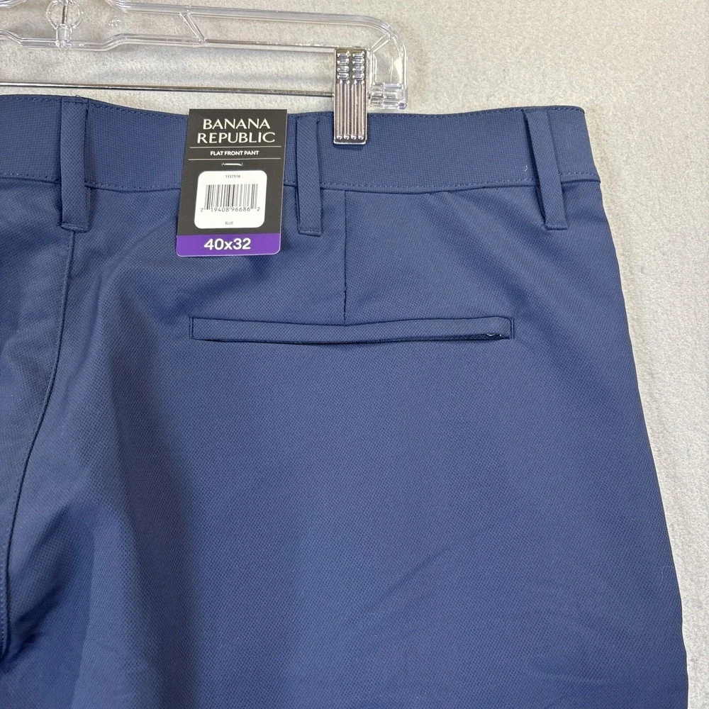 Banana Republic Men's Flat Front Pant Navy‎ 40X32 NWT